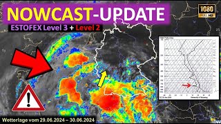 NOWCASTUPDATE zur Schwergewitterlage am heutigen Samstag mit interessanten Erkenntnissen Level3 [upl. by Nerti]