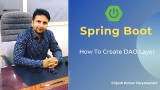 How to create DAO in Spring Boot  Spring boot project from scratch with postgres database  Part6 [upl. by Abey]