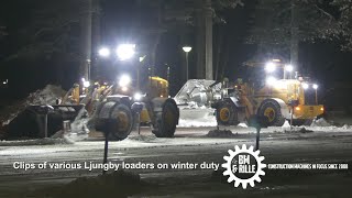 Clips of various Ljungby loaders in winter duty [upl. by Anehs543]