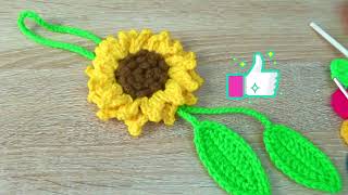 Girasol llavero 🌻 a crochet [upl. by Annaerda]