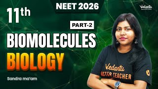 Biomolecules Part 2  Class 11 Biology  NEET 2026  Sandra Maam [upl. by Ainot128]