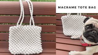 DIY マクラメトートバッグ👜  macrame tote bag tutorial [upl. by Kirsten]