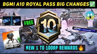 BGMI NEW ROYALE PASS A10  BGMI A10 ROYAL PASS 1 TO 100 RP REWARDS  A10 BONUS PASS 60 UC RP VOUCHER [upl. by Redliw]