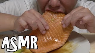 ザ・ASMR❗サーモン刺身😋SALMON SASHIMI 食べ物食べる音 飯テロ咀嚼音 Mukbang モッパン EATING SHOW EATING SOUNDS【日本語字幕付き】 [upl. by Namor]