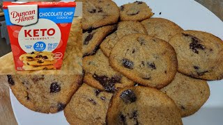 Duncan Hines Keto Chocolate Chip Cookie Mix Review [upl. by Ronacin701]