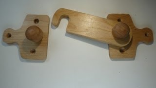 Making a wooden latch [upl. by Sillihp]