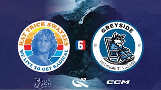 Hat Trick Swayzes VS Greyside Retirement Vill  Div 6  23rd August  IceHQ Beer League ice hockey [upl. by Lezah]