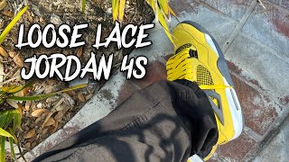 How To Lace Jordan 4s  The BEST Way to Loose Lace [upl. by Wolgast444]