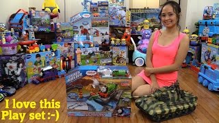 Thomas amp Friends Trackmaster Harolds HighFlying Rescue Set Unboxing Minions and RC Tank [upl. by Rapp406]