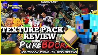 Daz Man Reviews PureBDCraft Texture Pack In Minecraft Bedrock Minecraft Texture Pack Review [upl. by Martita]