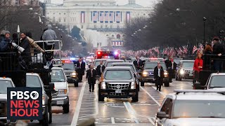 WATCH President Donald Trumps motorcade heads to White House [upl. by Yraeg702]