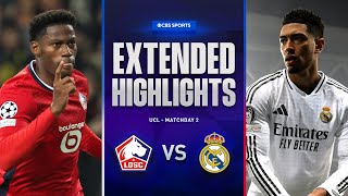 Lille vs Real Madrid Extended Highlights  UCL League Phase MD 2  CBS Sports Golazo [upl. by Galer]