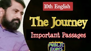 The Journey  Important Public exam Passages  10th class English  The Journey [upl. by Chally363]