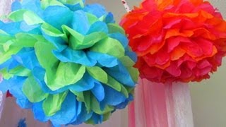 Tissue Pom Pom Tutorial [upl. by Antonie76]