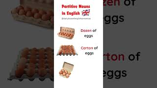 Partitive Nouns for Eggs English Vocabulary Lesson learnenglish dailyenglish eggs english [upl. by Yltneb]