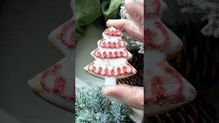 🎄Simple Christmas cookie decorating for beginners cookiedecorating satisfying christmas [upl. by Alber]