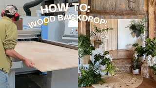 Make a Wood Backdrop With Us DIY  EventParty Decor How To [upl. by Aketahs]