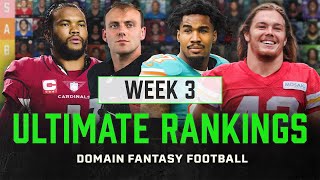 Week 3 Fantasy Football Rankings  WIN Your Matchup [upl. by Treva]