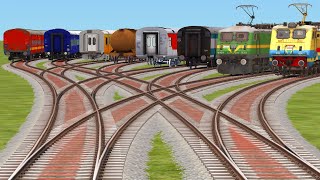 8 Grandient Railworks🚉Railroad Crossings Railgati  Bumpy Forked Railways Tracks  tsc2012 [upl. by Juetta700]