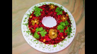 Vinegret Beetroot salad with vegetables Russian beets salad Vinegret [upl. by Dolhenty]