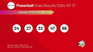 20240717 Powerball Lottery Results amp Winning Numbers [upl. by Sices]