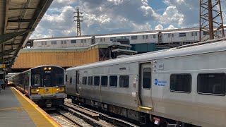 ⁴ᴷ⁶⁰ MTA LIRR Trains action at Woodside Offpeak [upl. by Manly]