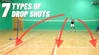 The 7 Different Drop Shots In Badminton [upl. by Theodor207]