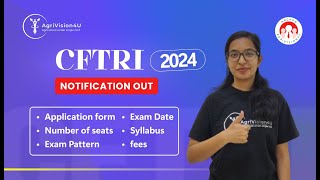 CFTRI M Sc Food Technology 2024  Exam Notification  Application Form  Fees  Exam Date [upl. by Bac]