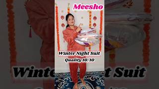 Winter night suit haul under budget warm night wear ytshorts winter meesho nightsuit [upl. by Calia]