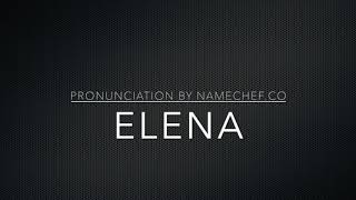 How to Pronounce Elena [upl. by Ulane]