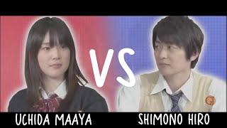 Shimono Hiro vs Uchida Maaya Finger Wrestling [upl. by Bathsheb]