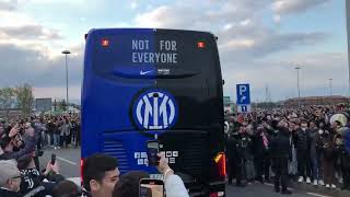 Juve  Inter l’ arrivo dei pullman allo Juventus Allianz Stadium Derby d’Italia [upl. by Sterner]