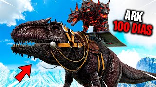 ¡SOBREVIVO 100 DÍAS en ARK Survival Evolved sobre un GIGANOTOSAURIO [upl. by Norty]