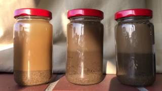 Sedimentation of different soil samples time lapse [upl. by Camm624]