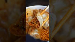 SAMYANG RAMEN DUMPLINGS🥟 food ramen asmr mukbang cooking recipe [upl. by Pirnot]