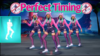 PERFECT TIMING Fortnite Emotes 15 Starlit Rollie Beatzbunny [upl. by Atnom]