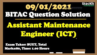 BITAC Question Solution  Assistant Maintenance Engineer ICT  Exam Taker BUET [upl. by Dualc]