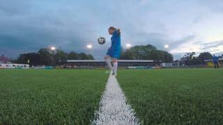 FDS Harrogate Student Rebecca Hugill Football Juggling  Harrogate Town FC [upl. by Dehnel351]