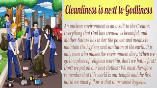 Cleanliness is next to Godliness Expansion of theme Proverb Cleanliness is next to Godliness [upl. by Anivlis872]