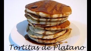 Receta Tortitas Americanas De Platano Deliciosas  Silvana Cocina Y Manualidades [upl. by Sinnelg]