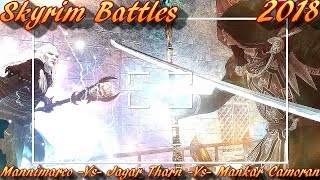 Skyrim Battles  Mankar Camoran vs Jagar Tharn vs Mannimarco Legendary Settings [upl. by Dey]