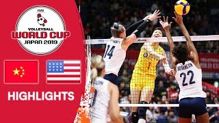 CHINA vs USA  Highlights  Womens Volleyball World Cup 2019 [upl. by Laurence775]