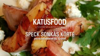 Katus Attila receptek KATUSFOOd speck sonkás körte túróval és petrezselyemmell [upl. by Yeznil92]