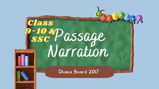 Passage Narration class 910 Dhaka board 2017 [upl. by Sigismondo879]