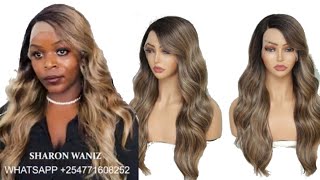 20 INCH BLACK MIX 33 AND 613 SEMI HUMAN WIG Frontal WigCan be Tonged and Heat resistant [upl. by Ylluz609]