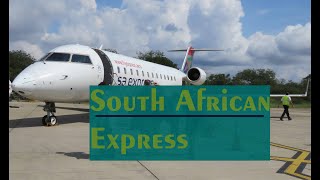 South African Express SA1224  Hoedspruit to Johannesburg OR Tambo  Bombardier CRJ200  ECONOMY [upl. by Marieann]