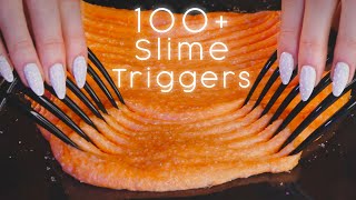 ASMR  100 Slime Triggers For Sleep And Tingles all slime types  ASMR No Talking [upl. by Brigitte]