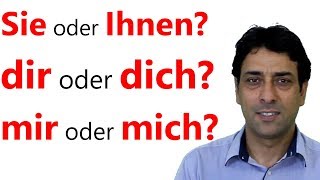 dir oder dich mir oder mich Sie oder Ihnen متى نقول [upl. by Eurydice]