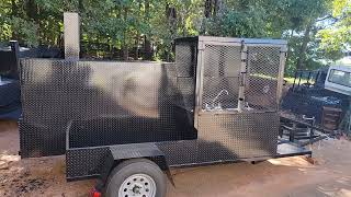 Bbq Pitmasters bbq restaurant on wheels sink cage bbq smoker grill trailers for sale rentals service [upl. by Ateikan25]