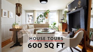 House Tours A Stylish 600 Sq Ft Apartment in Brooklyn New York [upl. by Aleakcim436]